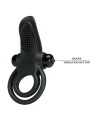 PRETTY LOVE DOBLE ANILLO VIBRADOR ESTIMULADOR CLITORIS 10 VIBRACIONES NEGRO