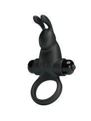 PRETTY LOVE ANILLO VIBRADOR ESTIMULADOR RABBIT CLITORIS 10 VIBRACIONES NEGRO