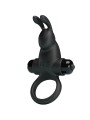 PRETTY LOVE ANILLO VIBRADOR ESTIMULADOR RABBIT CLITORIS 10 VIBRACIONES NEGRO