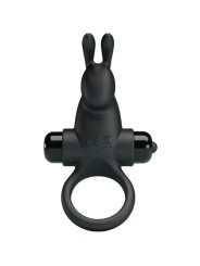 PRETTY LOVE ANILLO VIBRADOR ESTIMULADOR RABBIT CLITORIS 10 VIBRACIONES NEGRO