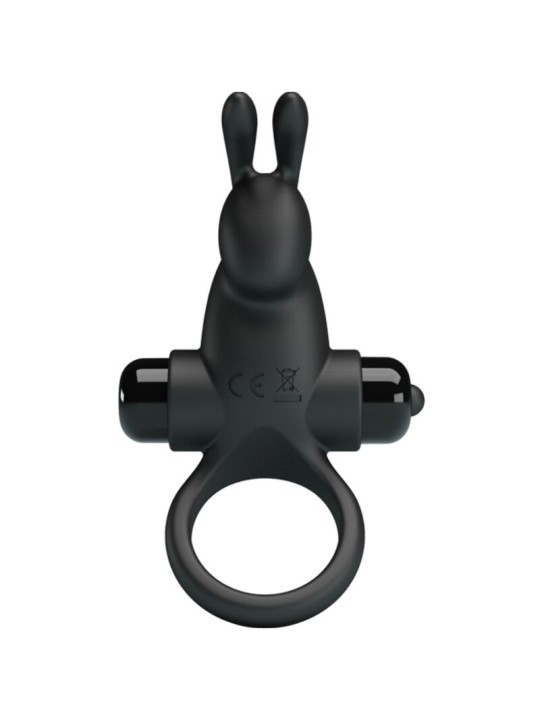 PRETTY LOVE ANILLO VIBRADOR ESTIMULADOR RABBIT CLITORIS 10 VIBRACIONES NEGRO