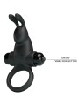 PRETTY LOVE ANILLO VIBRADOR ESTIMULADOR RABBIT CLITORIS 10 VIBRACIONES NEGRO