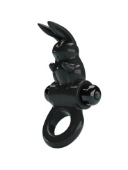 PRETTY LOVE EXCITING RING ANILLO VIBRADOR RABBIT 10 VIBRACIONES NEGRO