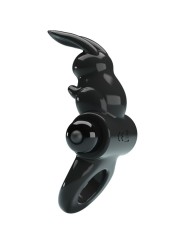 PRETTY LOVE EXCITING RING ANILLO VIBRADOR RABBIT 10 VIBRACIONES NEGRO
