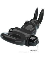 PRETTY LOVE EXCITING RING ANILLO VIBRADOR RABBIT 10 VIBRACIONES NEGRO