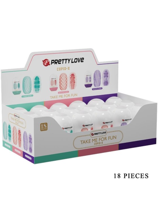 PRETTY LOVE CUPID X 18 MASTURBADORES MASCULINOS DIFERENTES TEXTURAS