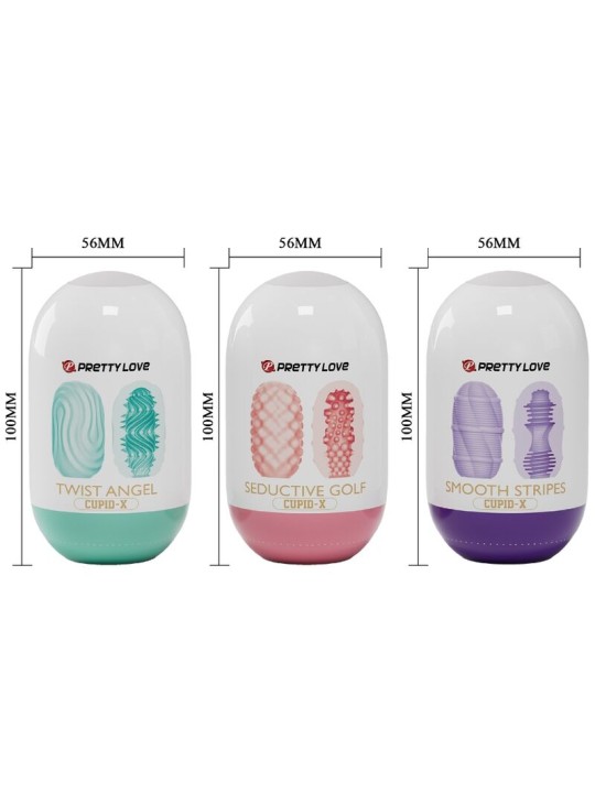 PRETTY LOVE CUPID X 18 MASTURBADORES MASCULINOS DIFERENTES TEXTURAS