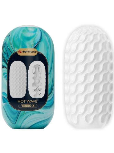 PRETTY LOVE HOT WAVE MASTURBADOR MASCULINO SILICONA BLANCO