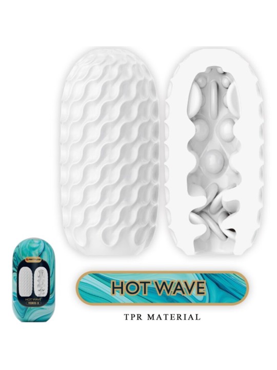 PRETTY LOVE HOT WAVE MASTURBADOR MASCULINO SILICONA BLANCO