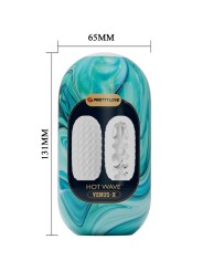 PRETTY LOVE HOT WAVE MASTURBADOR MASCULINO SILICONA BLANCO