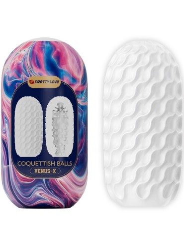 PRETTY LOVE COQUETTISH BALLS MASTURBADOR MASCULINO SILICONA BLANCO