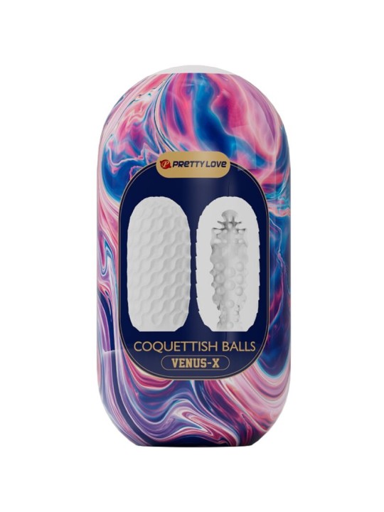 PRETTY LOVE COQUETTISH BALLS MASTURBADOR MASCULINO SILICONA BLANCO