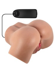 CRAZY BULL HAILEY TRASERO VIBRADOR CON VAGINA Y ANO REALISTICO MULATO CONTROL REMOTO