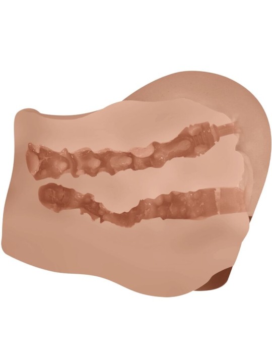 CRAZY BULL MILA TRASERO VIBRADOR CON VAGINA Y ANO REALISTICO NATURAL CONTROL REMOTO