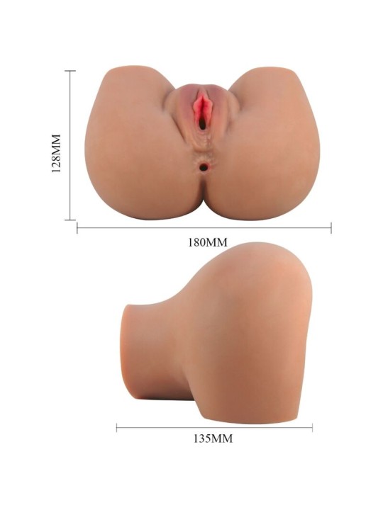 CRAZY BULL MILA TRASERO VIBRADOR CON VAGINA Y ANO REALISTICO NATURAL CONTROL REMOTO