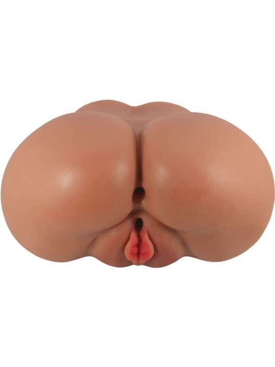 CRAZY BULL LUNA TRASERO VIBRADOR CON VAGINA Y ANO REALISTICO NATURAL CONTROL REMOTO