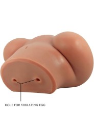 CRAZY BULL LUNA TRASERO VIBRADOR CON VAGINA Y ANO REALISTICO NATURAL CONTROL REMOTO