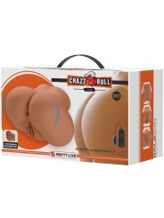 CRAZY BULL LUNA TRASERO VIBRADOR CON VAGINA Y ANO REALISTICO NATURAL CONTROL REMOTO