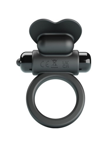 PRETTY LOVE DEBONAIRE ANILLO VIBRADOR CONEJO 10 VIBRACIONES NEGRO