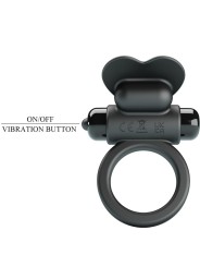 PRETTY LOVE DEBONAIRE ANILLO VIBRADOR CONEJO 10 VIBRACIONES NEGRO