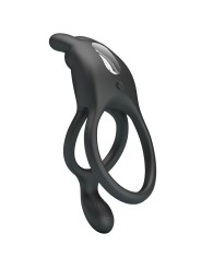 PRETTY LOVE SETH DOBLE ANILLO VIBRADOR RABBIT 7 VIBRACIONES NEGRO