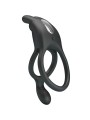PRETTY LOVE SETH DOBLE ANILLO VIBRADOR RABBIT 7 VIBRACIONES NEGRO