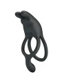PRETTY LOVE SETH DOBLE ANILLO VIBRADOR RABBIT 7 VIBRACIONES NEGRO