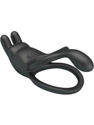 PRETTY LOVE SETH DOBLE ANILLO VIBRADOR RABBIT 7 VIBRACIONES NEGRO
