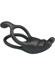 PRETTY LOVE SETH DOBLE ANILLO VIBRADOR RABBIT 7 VIBRACIONES NEGRO