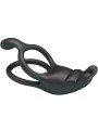 PRETTY LOVE SETH DOBLE ANILLO VIBRADOR RABBIT 7 VIBRACIONES NEGRO