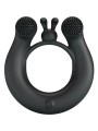 PRETTY LOVE DAHLIA ANILLO VIBRADOR ESTIMULADOR DE CLITOIS 12 VIBRACIONES NEGRO