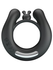 PRETTY LOVE DAHLIA ANILLO VIBRADOR ESTIMULADOR DE CLITOIS 12 VIBRACIONES NEGRO