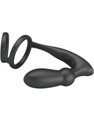 PRETTY LOVE EMONI ANILLO PENE PLUG ANAL 12 VIBRACIONES NEGRO