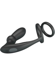 PRETTY LOVE EMONI ANILLO PENE PLUG ANAL 12 VIBRACIONES NEGRO