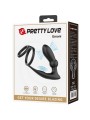 PRETTY LOVE EMONI ANILLO PENE PLUG ANAL 12 VIBRACIONES NEGRO