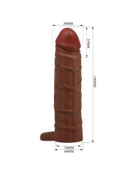 PRETTY LOVE KAILE FUNDA PARA PENE CON EXTENSION DE 25 CM MULATO