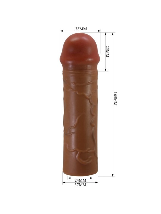 PRETTY LOVE NILE FUNDA PARA PENE CON EXTENSION DE 25 CM MULATO