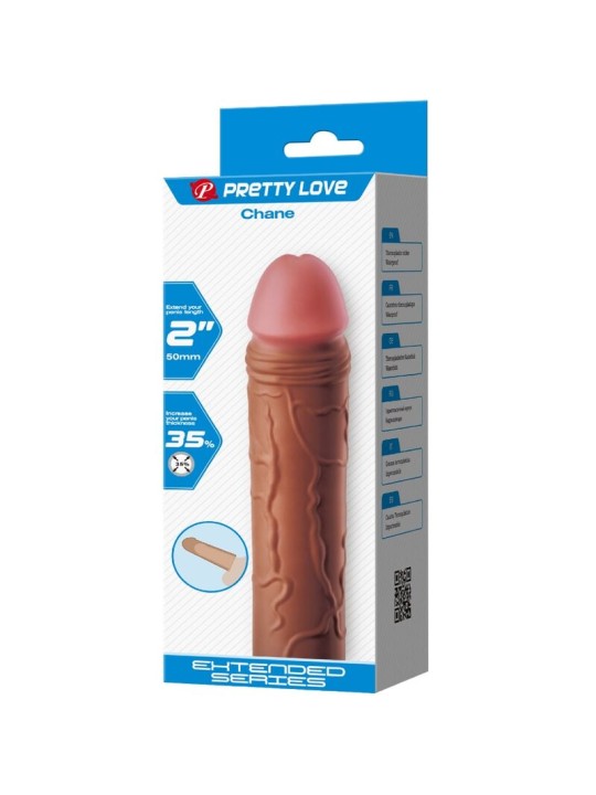 PRETTY LOVE CHANE FUNDA PARA PENE CON EXTENSION DE 5 CM MULATO