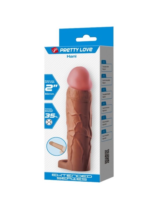 PRETTY LOVE HANI FUNDA PARA PENE CON EXTENSION DE 5 CM MULATO
