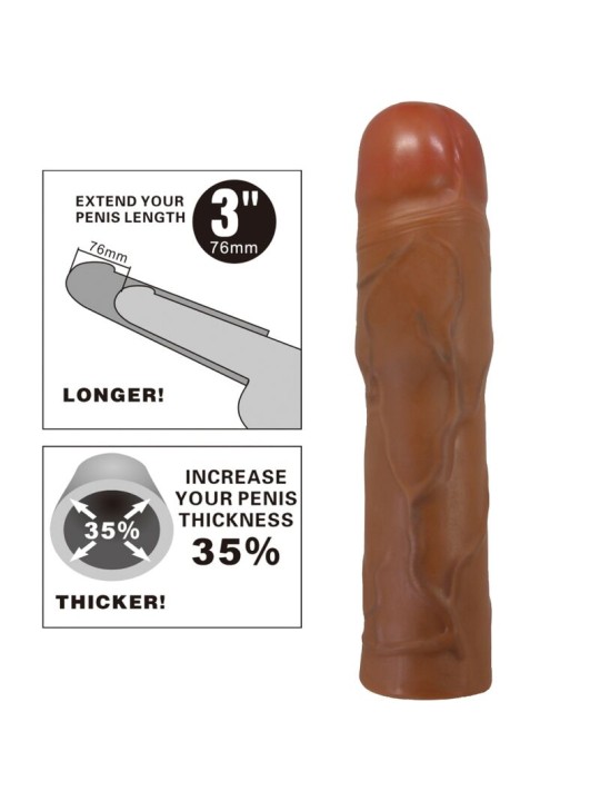 PRETTY LOVE KYLIAN FUNDA PARA PENE CON EXTENSION DE 76 CM MULATO