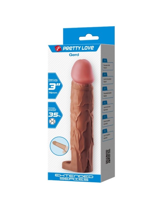 PRETTY LOVE GERD FUNDA PARA PENE CON EXTENSION DE 76 CM MULATO
