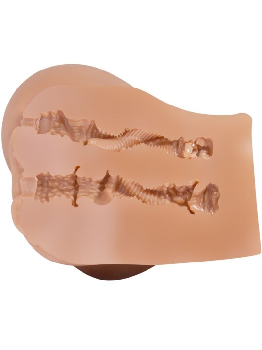 CRAZY BULL EMILIA TRASERO VIBRADOR CON VAGINA Y ANO REALISTICO NATURAL CONTROL REMOTO