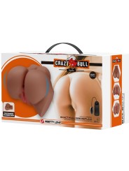 CRAZY BULL EMILIA TRASERO VIBRADOR CON VAGINA Y ANO REALISTICO NATURAL CONTROL REMOTO
