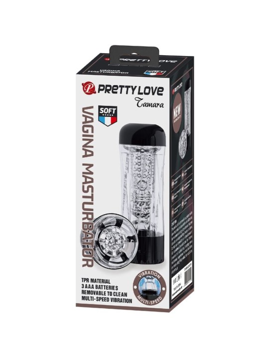 PRETTY LOVE TAMARA MASTURBADOR MASCULINO VIBRADOR MULTIVELOCIDAD NEGRO