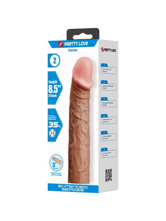 PRETTY LOVE DEREK FUNDA PENE CON EXTENSION DE 76 CM MULATO