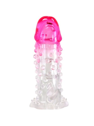 PRETTY LOVE WILFORD FUNDA REALISTICA ALARGADORA CON RELIEVE PARA PENE ROSA