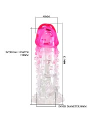 PRETTY LOVE WILFORD FUNDA REALISTICA ALARGADORA CON RELIEVE PARA PENE ROSA