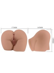 CRAZY BULL BERNACE TRASERO VIBRADOR CON VAGINA Y ANO REALISTICO NATURAL CONTROL REMOTO