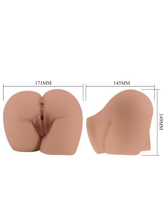 CRAZY BULL BERNACE TRASERO VIBRADOR CON VAGINA Y ANO REALISTICO NATURAL CONTROL REMOTO