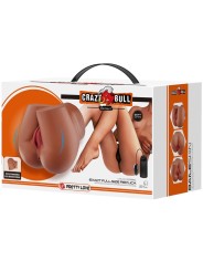 CRAZY BULL BERNACE TRASERO VIBRADOR CON VAGINA Y ANO REALISTICO NATURAL CONTROL REMOTO